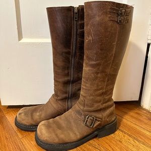 Fluevog Bond Girl Boots, Brown, Size 10